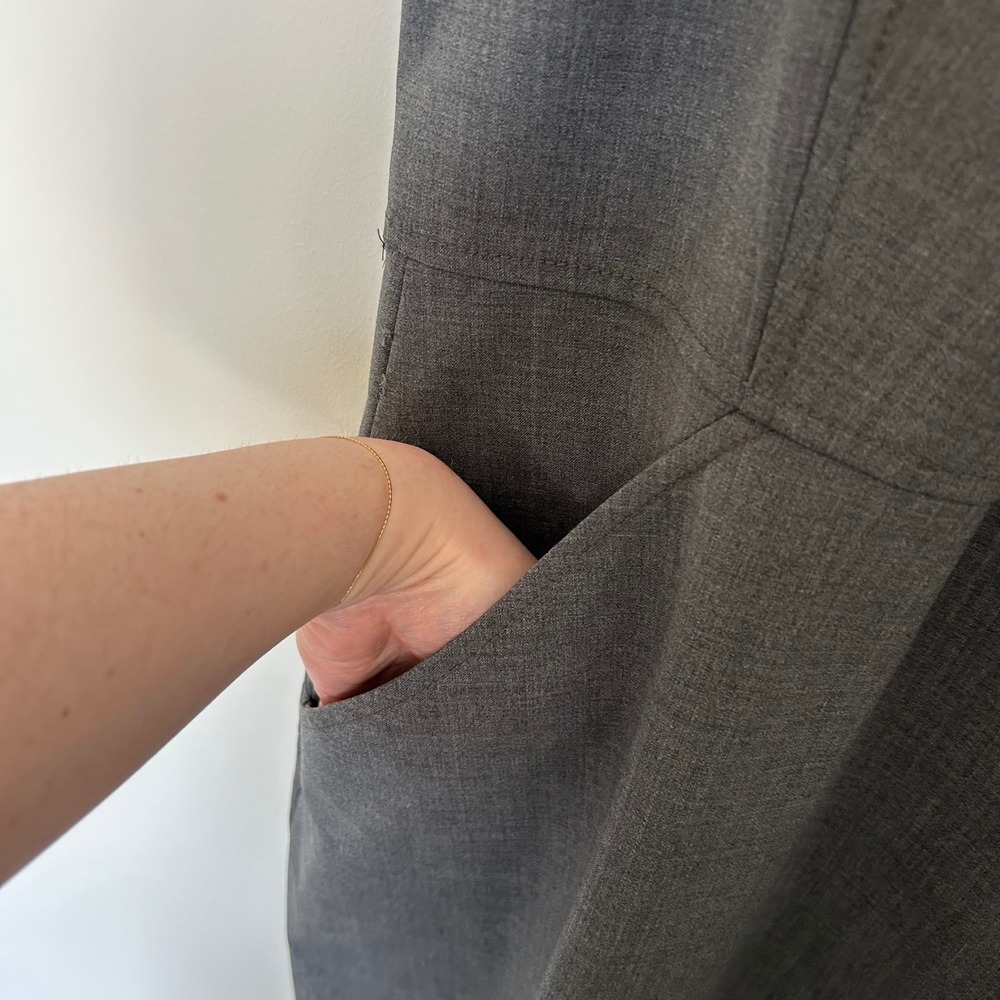 NWT J.Crew 365 Sheath Dress Gray 24 Wool Blend Cap Sleeve Pockets - Picture 12 of 12